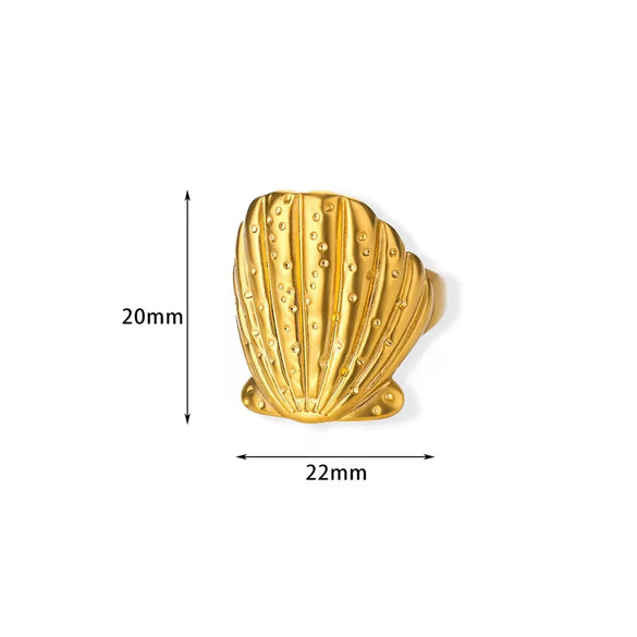 Wholesale Jewelry Stainless Steel 18K Gold Plated Starfish Ring For Ladies With Animal Zodiac Pattern