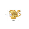 Wholesale Jewelry Stainless Steel 18K Gold Plated Starfish Ring For Ladies With Animal Zodiac Pattern