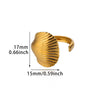 Wholesale Jewelry Stainless Steel 18K Gold Plated Starfish Ring For Ladies With Animal Zodiac Pattern