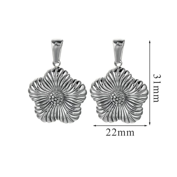 Wholesale Jewelry Stainless Steel 18K Goldplated Creative Flower Pendant Necklace