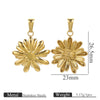 Wholesale Jewelry Stainless Steel 18K Goldplated Creative Flower Pendant Necklace