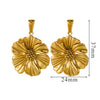 Wholesale Jewelry Stainless Steel 18K Goldplated Creative Flower Pendant Necklace