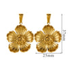 Wholesale Jewelry Stainless Steel 18K Goldplated Creative Flower Pendant Necklace