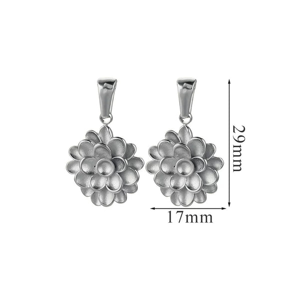 Wholesale Jewelry Stainless Steel 18K Goldplated Creative Flower Pendant Necklace
