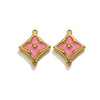 Wholesale Jewelry Stainless Steel 18K Goldplated Fourleaf Clover Double Hanging Bracelet Necklace Electroplating