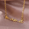 Wholesale Jewelry Stainless Steel Letter Handpainted Snake Bone Chain Necklace