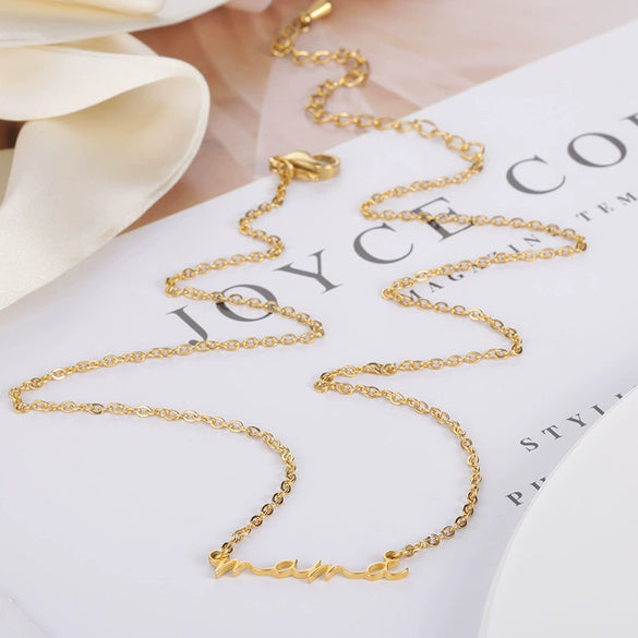 Wholesale Jewelry Stainless Steel Letter Handpainted Snake Bone Chain Necklace