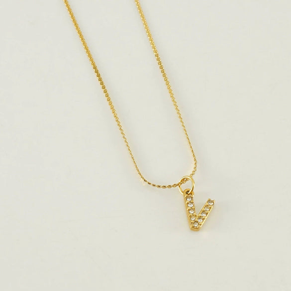 Wholesale Jewelry 316L Stainless Steel Letter Necklace Gold Plated With Diamond Egg S Chain For Women