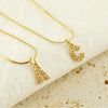 Wholesale Jewelry 316L Stainless Steel Letter Necklace Gold Plated With Diamond Egg S Chain For Women