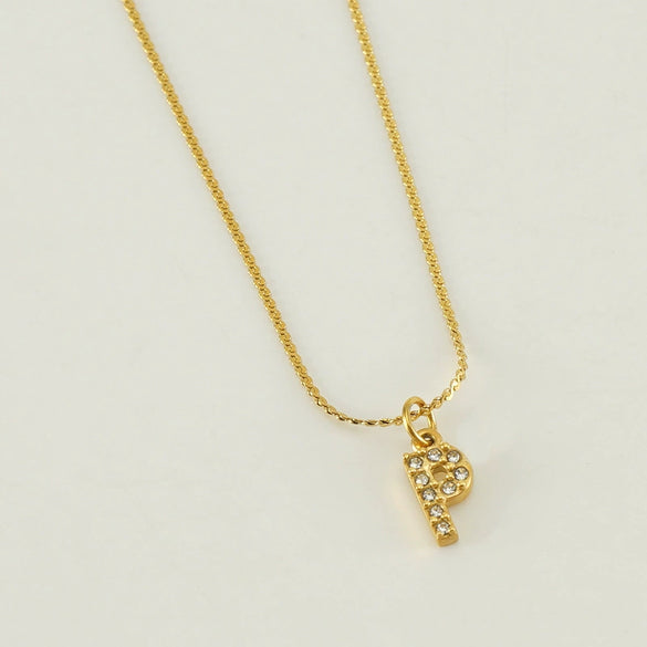 Wholesale Jewelry 316L Stainless Steel Letter Necklace Gold Plated With Diamond Egg S Chain For Women