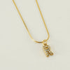 Wholesale Jewelry 316L Stainless Steel Letter Necklace Gold Plated With Diamond Egg S Chain For Women