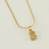 Wholesale Jewelry 316L Stainless Steel Letter Necklace Gold Plated With Diamond Egg S Chain For Women