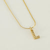 Wholesale Jewelry 316L Stainless Steel Letter Necklace Gold Plated With Diamond Egg S Chain For Women