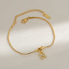 Wholesale Jewelry Stainless Steel Letter Pendant Love Knot Bracelet Electroplating For Women