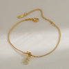 Wholesale Jewelry Stainless Steel Letter Pendant Love Knot Bracelet Electroplating For Women