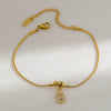 Wholesale Jewelry Stainless Steel Letter Pendant Love Knot Bracelet Electroplating For Women