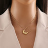 Wholesale Jewelry Stainless Steel Letter Pendant Necklace With Electroplating
