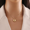 Wholesale Jewelry Stainless Steel Letter Pendant Necklace With Electroplating