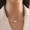 Wholesale Jewelry Stainless Steel Letter Pendant Necklace With Electroplating