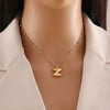Wholesale Jewelry Stainless Steel Letter Pendant Necklace With Electroplating