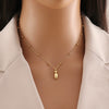 Wholesale Jewelry Stainless Steel Letter Pendant Necklace With Electroplating
