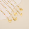 Wholesale Jewelry Stainless Steel Letter Pendant Necklace With Electroplating