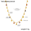Wholesale Jewelry 316L Stainless Steel Light Luxury Oil Dripping Clavicle Chain And Bracelet