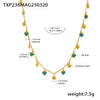 Wholesale Jewelry 316L Stainless Steel Light Luxury Oil Dripping Clavicle Chain And Bracelet