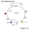 Wholesale Jewelry 316L Stainless Steel Light Luxury Oil Dripping Clavicle Chain And Bracelet