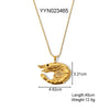 Wholesale Jewelry Stainless Steel Lobster Pendant Necklace With Woolen And Snake Bone Chain Electroplated Shrimp Pattern Distinctive Earrings Unisex Light Luxury