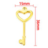 Wholesale Jewelry Stainless Steel Love Hollow Key Pendant Vacuum Electroplated Gold