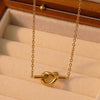 Wholesale Jewelry Stainless Steel Love Knot Geometric Minimalist Electroplating Necklace For Women