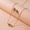 Wholesale Jewelry Stainless Steel Love Knot Geometric Minimalist Electroplating Necklace For Women
