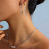 Wholesale Jewelry Stainless Steel Love Letter Earrings Electroplated Geometric Style