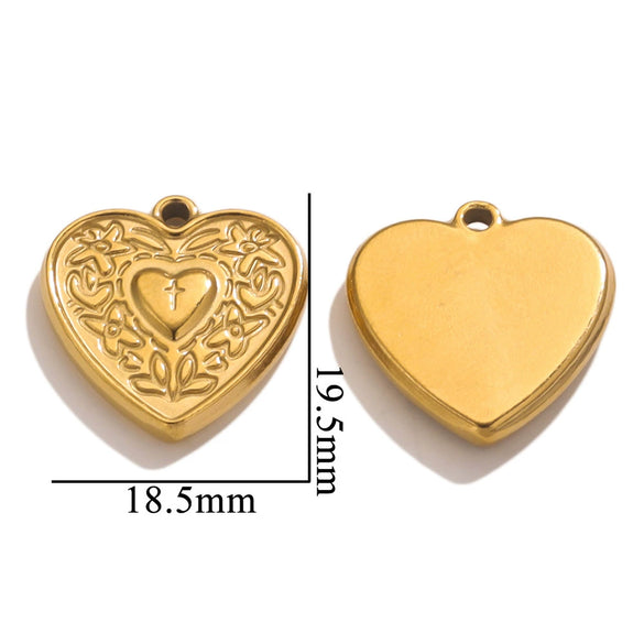 Wholesale Jewelry Stainless Steel Love Shell Flower Multishape Pendant Necklace With 18K Electroplating