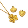 Wholesale Jewelry Stainless Steel Love Shell Flower Multishape Pendant Necklace With 18K Electroplating