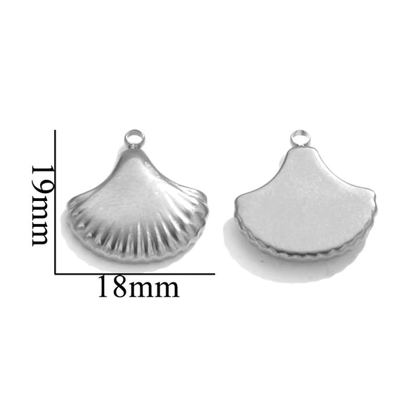 Wholesale Jewelry Stainless Steel Love Shell Flower Multishape Pendant Necklace With 18K Electroplating