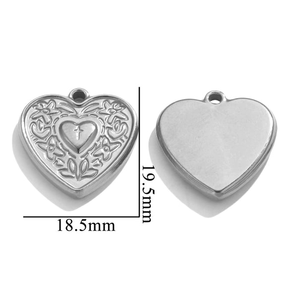 Wholesale Jewelry Stainless Steel Love Shell Flower Multishape Pendant Necklace With 18K Electroplating