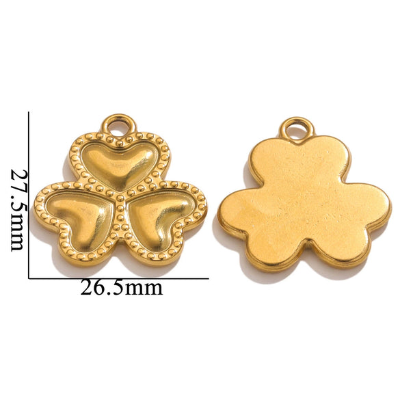 Wholesale Jewelry Stainless Steel Love Shell Flower Multishape Pendant Necklace With 18K Electroplating