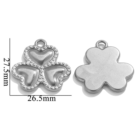 Wholesale Jewelry Stainless Steel Love Shell Flower Multishape Pendant Necklace With 18K Electroplating