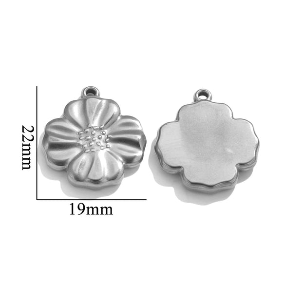 Wholesale Jewelry Stainless Steel Love Shell Flower Multishape Pendant Necklace With 18K Electroplating