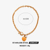 Wholesale Jewelry Stainless Steel Love Water Drops Bell Heart Ochain Necklace Bracelet Jewelry Set Electroplated