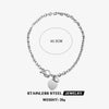 Wholesale Jewelry Stainless Steel Love Water Drops Bell Heart Ochain Necklace Bracelet Jewelry Set Electroplated