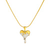 Wholesale Jewelry Stainless Steel Love Water Drops Bells Pendant Necklace Earrings Set Gold Plated Snake Bone Chain