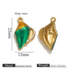 Wholesale Jewelry Stainless Steel Marine Series Pendant With Mermaid Shell And Sea Star Design Electroplated