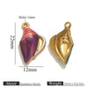 Wholesale Jewelry Stainless Steel Marine Series Pendant With Mermaid Shell And Sea Star Design Electroplated
