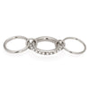 Wholesale Jewelry Stainless Steel Multilayer Stacked Pearl Ring And Titanium Steel Bracelet Geometric Style Electroplated