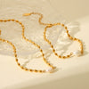 Wholesale Jewelry Stainless Steel Natural Freshwater Pearl Oval Geometric Electroplated Necklace And Bracelet For Women