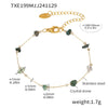 Wholesale Jewelry 316L Stainless Steel Natural Green Crystal Light Luxury Necklace Bracelet Handmade Chain Jewelry