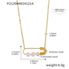 Wholesale Jewelry 316L Stainless Steel Natural Stone Freshwater Pearl Geometric Electroplated Necklace For Women